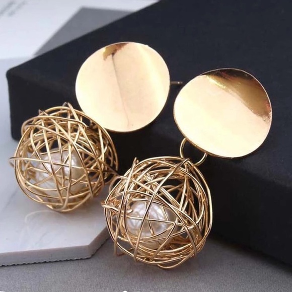 Jewelry - ❤️ Fashion Statement Imitation Pearl Ball Earrings